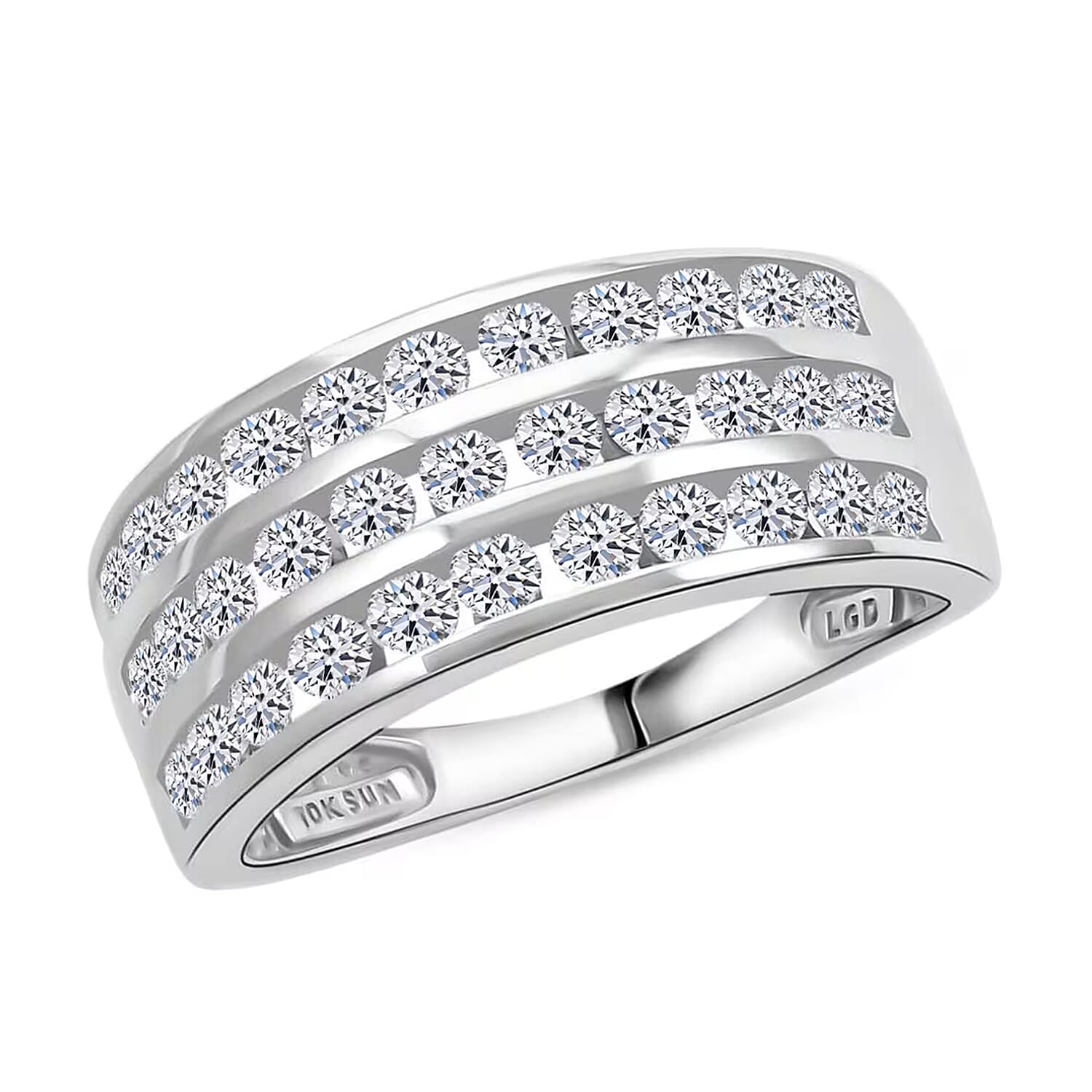NY Closeout Luxuriant Lab Grown Diamond 1.00 ctw Ring in 10K White Gold