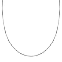Box Chain Necklace in Rhodium Over Sterling Silver 7.8 Grams 24 Inches