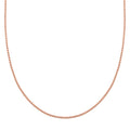 Box Chain Necklace in 14K Rose Gold Over Sterling Silver 7.8 Grams 24 Inches - Sticky add to cart bar