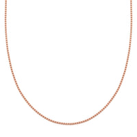 Box Chain Necklace in 14K Rose Gold Over Sterling Silver 7.8 Grams 24 Inches