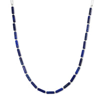 African Amethyst 62.50 ctw Barrel Shape Paper Clip Chain Necklace in Stainless Steel 20-22 Inches