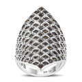 GP Multi Diamond (IR & Natural) Ring in Rhodium Over Sterling Silver (Size 7.0) 0.50 ctw - Sticky add to cart bar