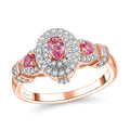 Mahenge Spinel, White Zircon Ring in 18K Vermeil RG Over Sterling Silver (Size 10.0) 1.00 ctw - Sticky add to cart bar