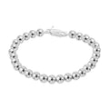 Sterling Silver Beaded Chain Bracelet (7.00 In) (10.2 g) - Sticky add to cart bar