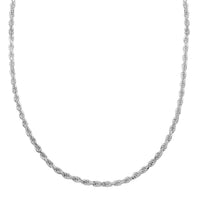 Rope Chain Necklace in Sterling Silver 27 Grams 22 Inches