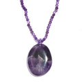 African Amethyst 139.00 ctw Necklace 20 Inches in Stainless Steel - Sticky add to cart bar