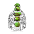 Karis Mojave Green Turquoise 7.00 ctw Ring in Platinum Bond (Size  10.0) - Sticky add to cart bar