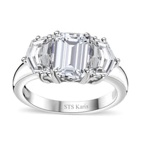 Karis White Topaz Ring in Platinum Bond (Size 10.0) 3.85 ctw