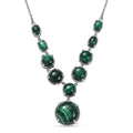 Karis African Malachite 40.50 ctw Necklace in Platinum Bond 18 Inches - Sticky add to cart bar