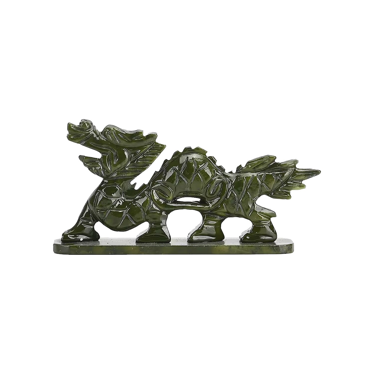 Green Serpentine Dragon Tabletop Figurine