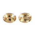 Premium Brazilian Citrine Set of 2 (Oval 9x7 mm) 3.18 ctw Loose Gemstone - Sticky add to cart bar