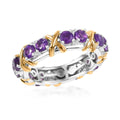 African Amethyst 1.70 ctw Ring in 18K Vermeil YG and Rhodium Over Sterling Silver - Sticky add to cart bar