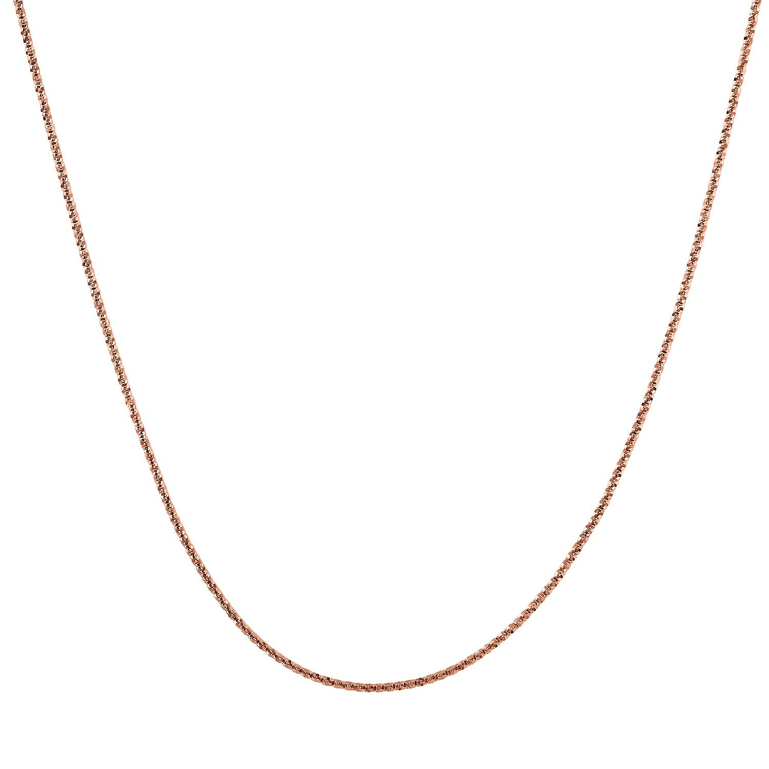 Sparkle Necklace in 14K Rose Gold Over Sterling Silver 20 Inches 3 Grams