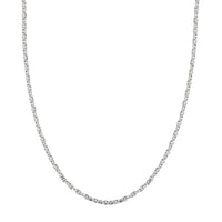 4.15mm Filk Chain Necklace in 14K White Gold 9.45 Grams 24 Inches