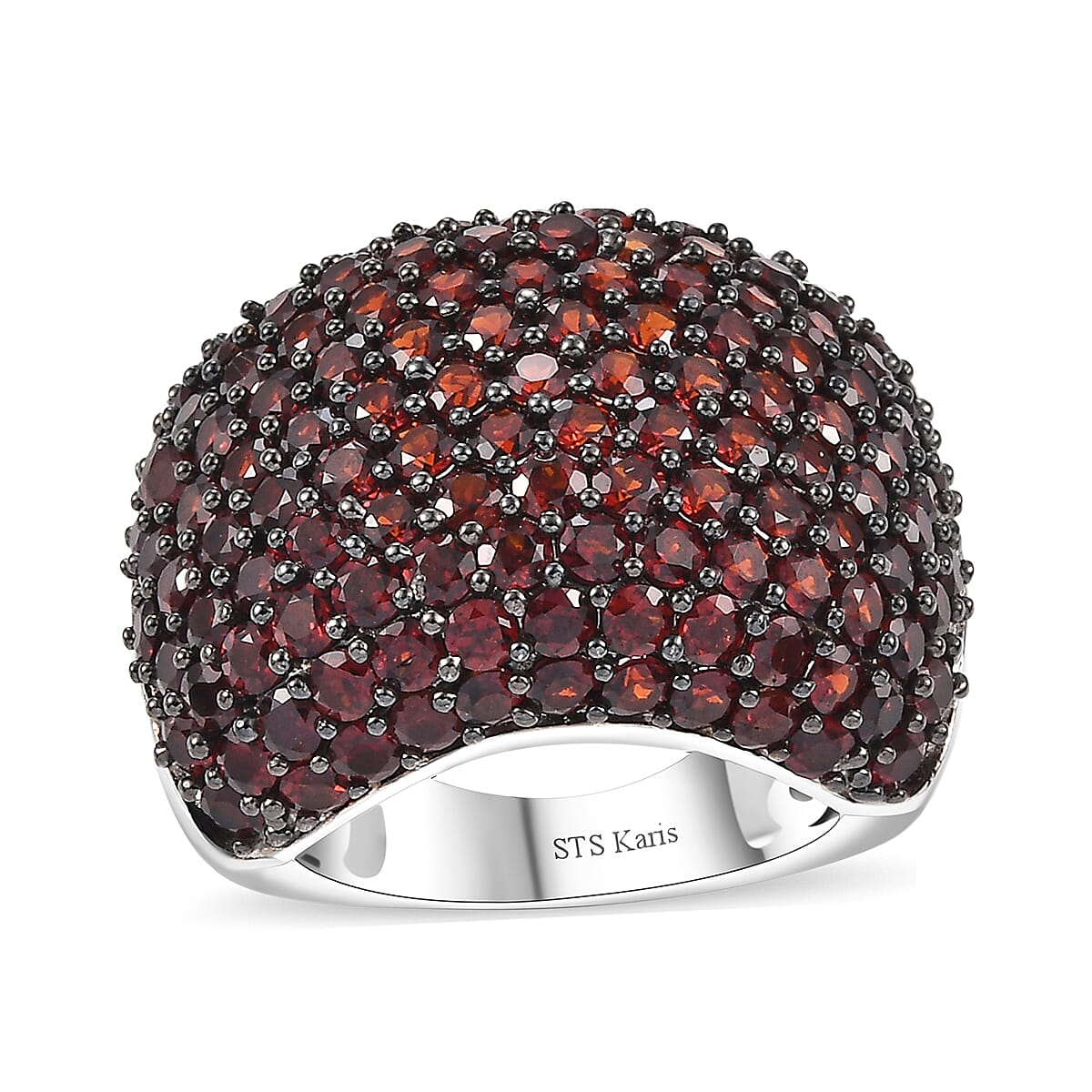 Karis Mozambique Garnet Dome Ring in 18K RG Plated (Size 10.0) (Del. in 8-10 Days) 8.20 ctw
