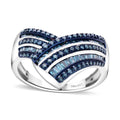 Diamond Ring in Platinum Over Sterling Silver (Size 8.0) 1.00 ctw - Sticky add to cart bar