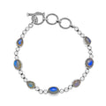 D'Joy Artisan Crafted Malagasy Labradorite 8.35 ctw Bracelet in Sterling Silver (6.50-8.0In) - Sticky add to cart bar