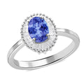 Luxoro Premium Tanzanite and G-H I1 Diamond Ring in 14K White Gold (Size 10.0) 1.00 ctw - Sticky add to cart bar