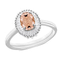 Luxoro Premium Pink Morganite and G-H I1 Diamond Ring in 14K White Gold (Size 10.0) 1.00 ctw - Sticky add to cart bar