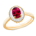 Iliana AAA Ouro Fino Rubellite and G-H SI Diamond 1.00 ctw Ring in 18K Yellow Gold (Size 6.0) - Sticky add to cart bar