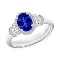 Luxoro Premium Tanzanite and G-H I1 Diamond Ring in 14K White Gold (Size 10.0) 1.60 ctw - Sticky add to cart bar