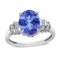 Luxoro Premium Tanzanite and G-H I1 Diamond 3.15 ctw Ring in 14K White Gold (Size 10.0) - Sticky add to cart bar