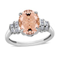Luxoro Premium Pink Morganite and G-H I1 Diamond 2.50 ctw Ring in 14K White Gold (Size 10.0) - Sticky add to cart bar
