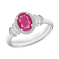 Luxoro Premium Mozambique Ruby and G-H I1 Diamond 1.85 ctw Ring in 14K White Gold (Size 10.0) - Sticky add to cart bar