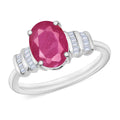 Luxoro Premium Mozambique Ruby and G-H I1 Diamond Ring in 14K White Gold (Size 10.0) 2.70 ctw - Sticky add to cart bar