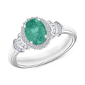 Luxoro Premium Kagem Zambian Emerald and G-H I1 Diamond Ring in 14K Yellow Gold (Size 4.5) 1.46 ctw - Sticky add to cart bar