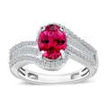 Luxoro Premium Ouro Fino Rubellite and G-H I1 Diamond Ring in 14K White Gold (Size 10.0) 4.20 Grams 1.65 ctw - Sticky add to cart bar