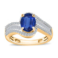 Luxoro Premium Kanchanaburi Blue Sapphire and G-H I1 Diamond Ring in 14K White Gold (Size 10.0) 4.20 Grams 1.75 ctw - Sticky add to cart bar