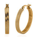 Snake Chain Hoop Earrings in ION Plated YG Stainless Steel - Sticky add to cart bar