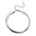 Snake Chain Bracelet in Stainless Steel (7-9In) - Sticky add to cart bar