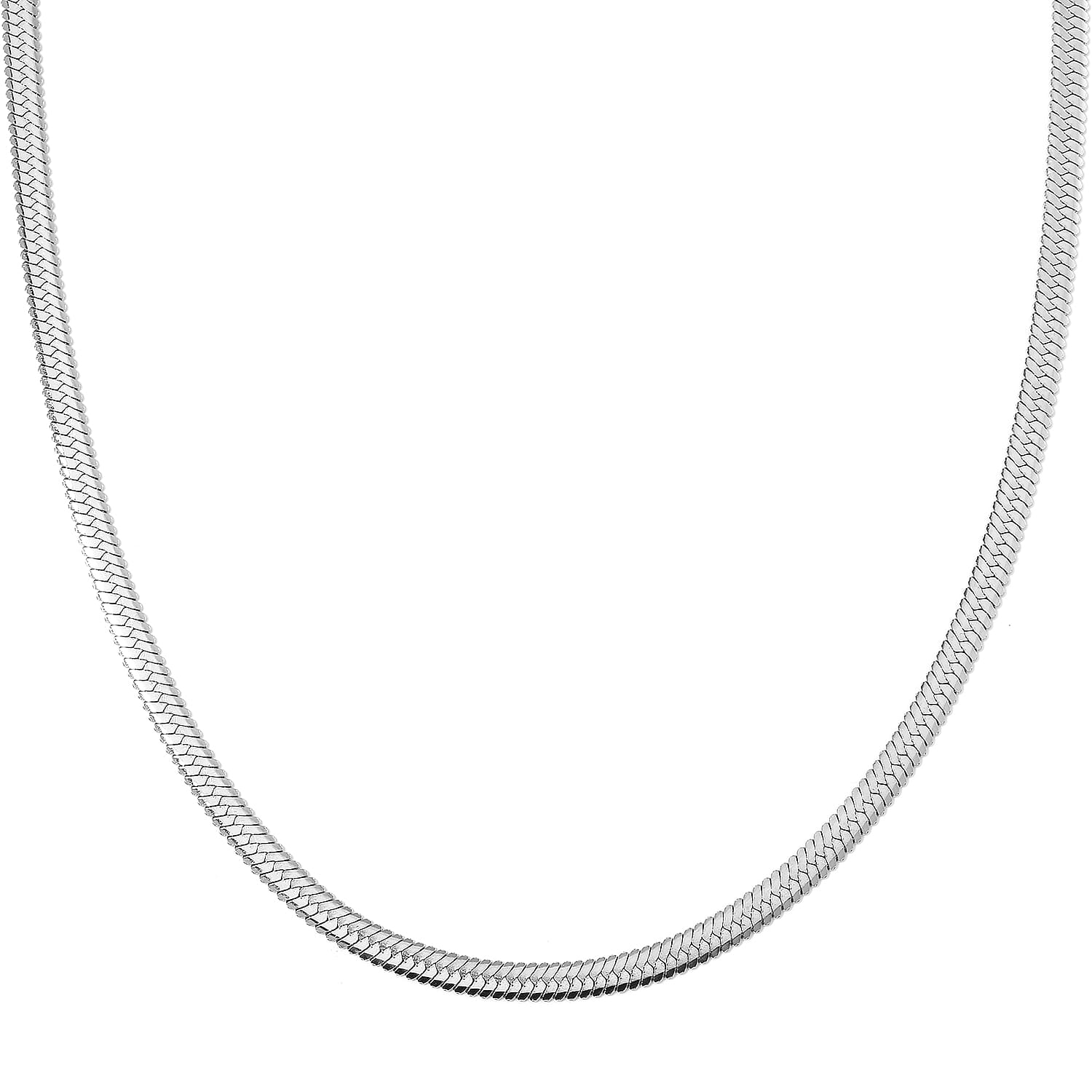 Snake Chain Necklace in Stainless Steel 28 Inches