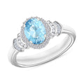 Iliana AAA Santa Maria Aquamarine and G-H SI Diamond Ring in 18K White Gold (Size 10.5) 4.30 Grams 1.56 ctw - Sticky add to cart bar