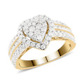 10K Yellow Gold G-H I2-I3 Diamond Heart Ring 4.50 Grams 1.00 ctw - Sticky add to cart bar