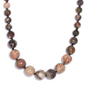 Picture Jasper and Thai Black Spinel 461.00 ctw Beaded Necklace in Platinum Bond 20 Inches - Sticky add to cart bar