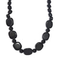 Black Agate 415.00 ctw Necklace in Platinum Bond 20 Inches - Sticky add to cart bar