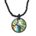 Malagasy Labradorite and Thai Black Spinel 68.00 ctw Beaded Necklace in Stainless Steel 20 Inches - Sticky add to cart bar
