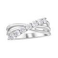 Luxuriant Lab Grown Diamond G-H SI 0.50 ctw Ring in Platinum Over Sterling Silver (Size 10.0) - Sticky add to cart bar