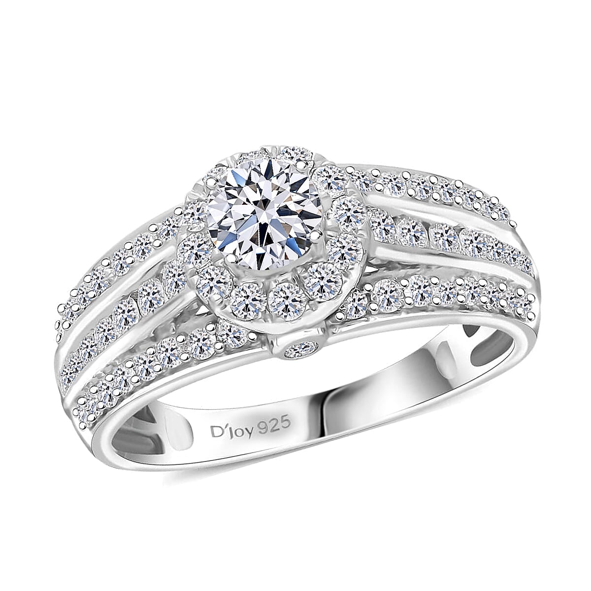 Luxuriant Lab Grown Diamond G-H SI 1.50 ctw Ring in Platinum Over Sterling Silver