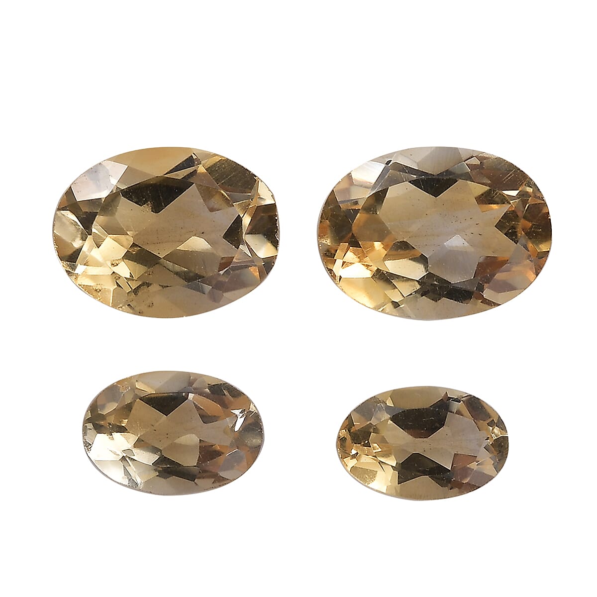 AA Brazilian Citrine Set of 4 (Mix Mix mm) 2.58 ctw Loose Gemstone