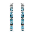 D'Joy Betroka Blue Apatite and White Zircon 5.25 ctw Aqua Flow Earrings in Rhodium Over Sterling Silver - Sticky add to cart bar