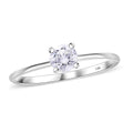 14K White Gold Luxuriant Lab Grown Diamond (E-F, VS) Solitaire Ring (Size 8.0) 0.50 ctw - Sticky add to cart bar