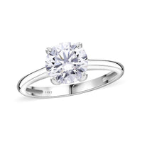 14K White Gold Luxuriant Lab Grown Diamond (F, VS) Solitaire Ring (Size 8.0) 2.00 ctw