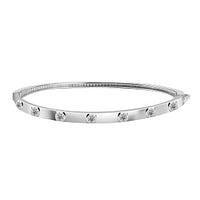 Swarovski Zirconia Full Bangle 1.40 ctw Bracelet in Rhodium Over Sterling Silver (7.50 In)