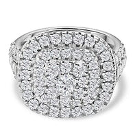 Swarovski Zirconia Ring in Rhodium Over Sterling Silver (Size 6.5) 4.28 ctw