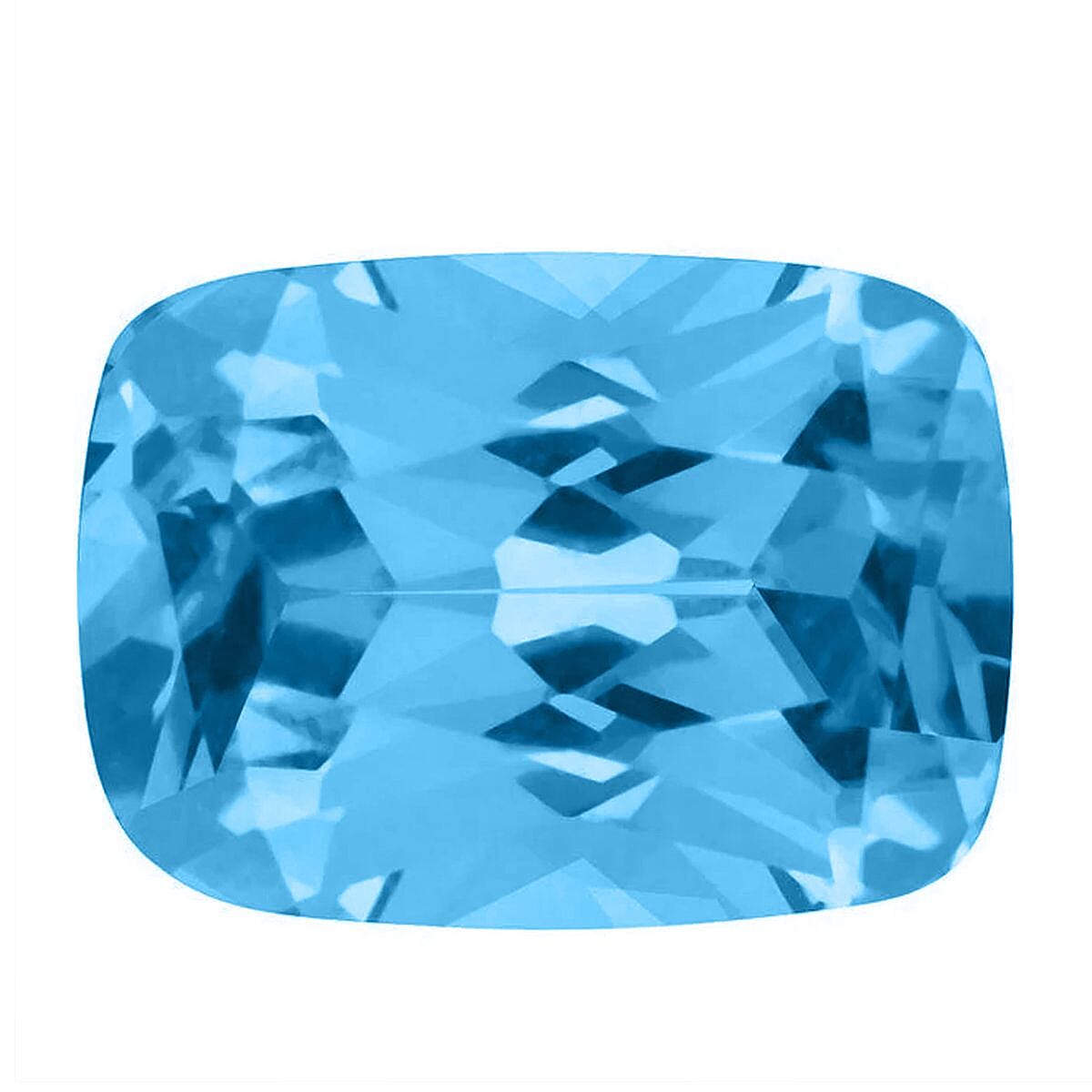 Collectors Choice Certified & Appraised AAAA Santa Maria Aquamarine (Cush Free Size) 8.31 ctw