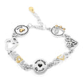 Simulated Diamond 1.15 ctw Mom Makes Life Sweet Bracelet in Silvertone and Goldtone (8.00 In) - Sticky add to cart bar